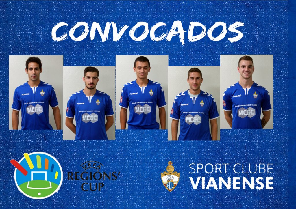Taça de Regiões FPF – UEFA: 5 Atletas do SC Vianense convocados para a Seleção Distrital Sénior